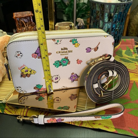 COACH Floral Kira Print Crossbody Wristlet - Picture 3 of 15